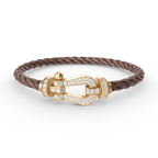 [Luxe]FORCE LARGE HORSESHOE FULL DIAMOND BRACELET GOLD