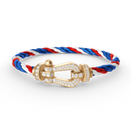 [Luxe]FORCE LARGE HORSESHOE FULL DIAMOND BRACELET GOLD