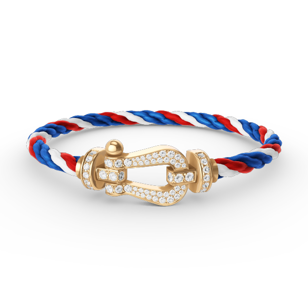 [Luxe]FORCE ラージホースシュー フルダイヤモンドブレスレット ゴールド