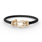 [Luxe]FORCE LARGE HORSESHOE FULL DIAMOND BRACELET GOLD