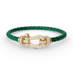 [Luxe]FORCE LARGE HORSESHOE FULL DIAMOND BRACELET GOLD