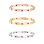 [Okajuri Jewelry]2026 RAINBOW LOVE BRACELET 6.1MM  10 DIAMONDS