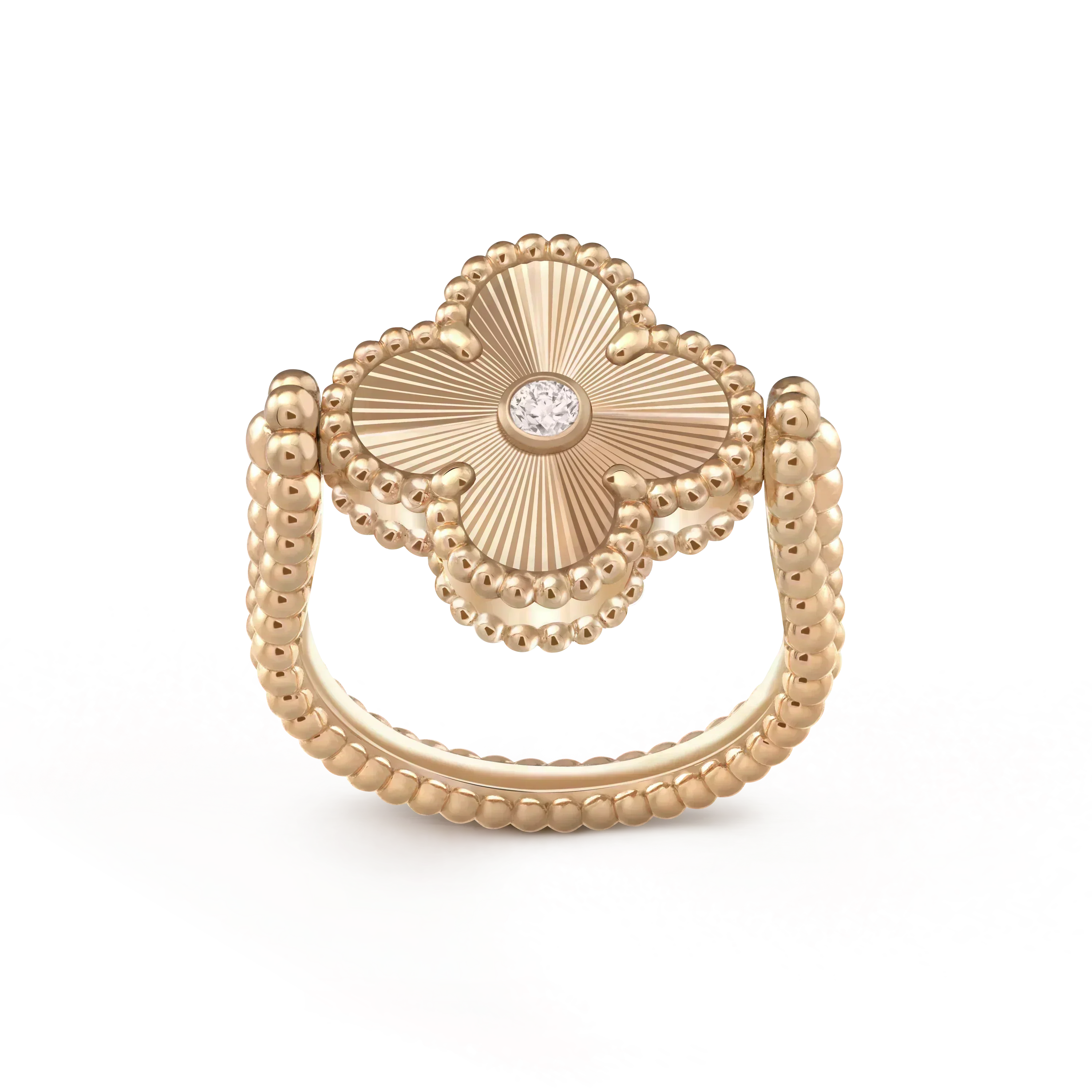 [Luxe]CLOVER RIVERSIBLE ROSE GOLD RING