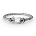 [Luxe]FORCE LARGE HORSESHOE BLACK DIAMOND BRACELET SILVER