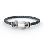 [Luxe]FORCE LARGE HORSESHOE BLACK DIAMOND BRACELET SILVER