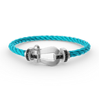 [Luxe]FORCE LARGE HORSESHOE BLACK DIAMOND BRACELET SILVER