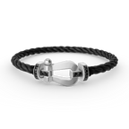[Luxe]FORCE LARGE HORSESHOE BLACK DIAMOND BRACELET SILVER
