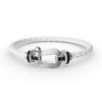 [Luxe]FORCE LARGE HORSESHOE BLACK DIAMOND BRACELET SILVER