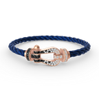 [Luxe]FORCE LARGE HORSESHOE BLACK WHITE DIAMOND BRACELET ROSE GOLD