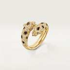 [Luxe Jewelry]PANTHERE DOUBLE HEADED FULL DIAMOND  RING