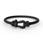 [Luxe]FORCE LARGE SERIES HORSESHOE BLACK SAMURAI BRACELET