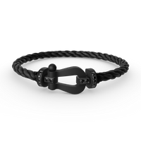 [Luxe]FORCE LARGE SERIES HORSESHOE BLACK SAMURAI BRACELET