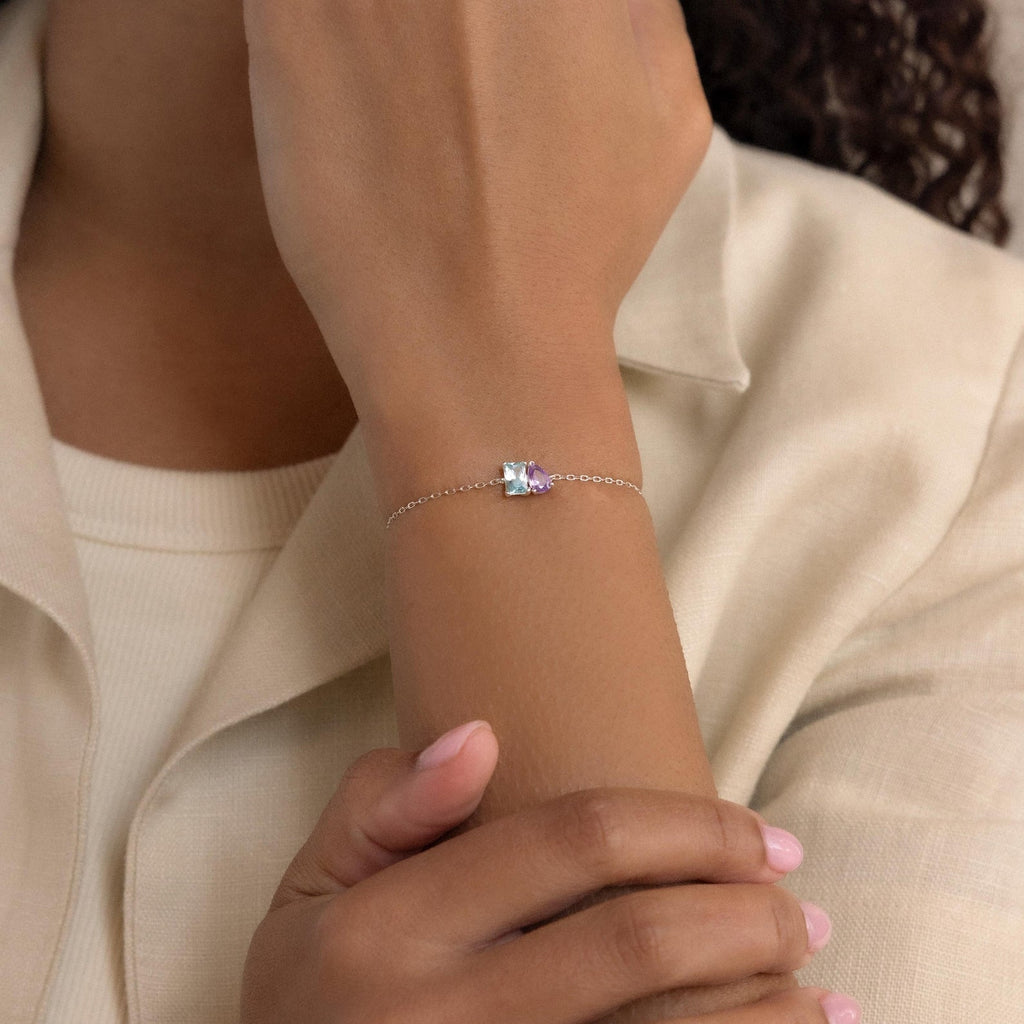 Toi et Moi Birthstone Bracelet