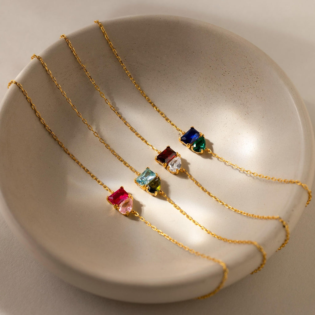 Toi et Moi Birthstone Bracelet