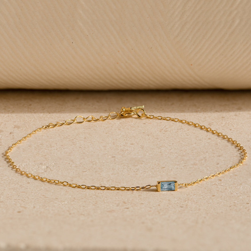 Baguette Birthstone Bracelet