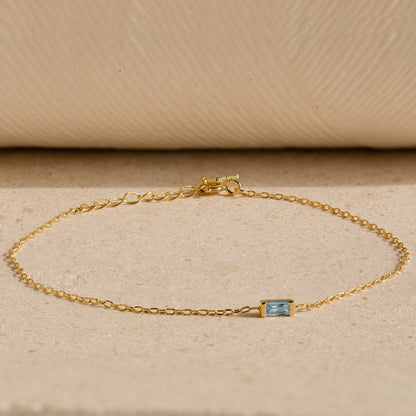 Baguette Birthstone Bracelet