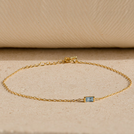 Baguette Birthstone Bracelet