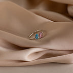 Open Toi et Moi Birthstone Ring