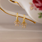 Diamond Bow Hoops