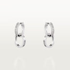 [Luxe Jewelry]LOVE 3.3MM DANGLE HALF DIAMOND EARRINGS