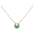[Luxe]AMULETTE GOLD MALACHITE NECKLACE