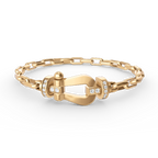 [Luxe]FORCE LARGE HORSESHOE CLASP  METAL BRACELET
