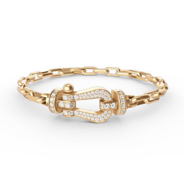 [Luxe]FORCE ラージホースシュークラスプメタルブレスレット