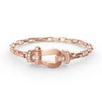 [Luxe]FORCE LARGE HORSESHOE CLASP  METAL BRACELET