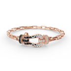 [Luxe]FORCE LARGE HORSESHOE CLASP  METAL BRACELET