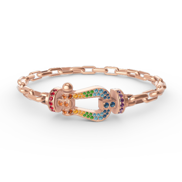 [Luxe]FORCE ラージホースシュークラスプメタルブレスレット