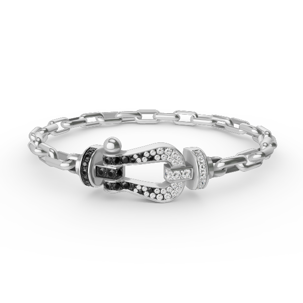 [Luxe]FORCE ラージホースシュークラスプメタルブレスレット