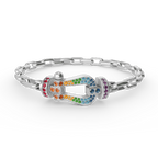 [Luxe]FORCE LARGE HORSESHOE CLASP  METAL BRACELET