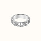 [Luxe]BAGUE KELLY EN ARGENT ET DIAMANT