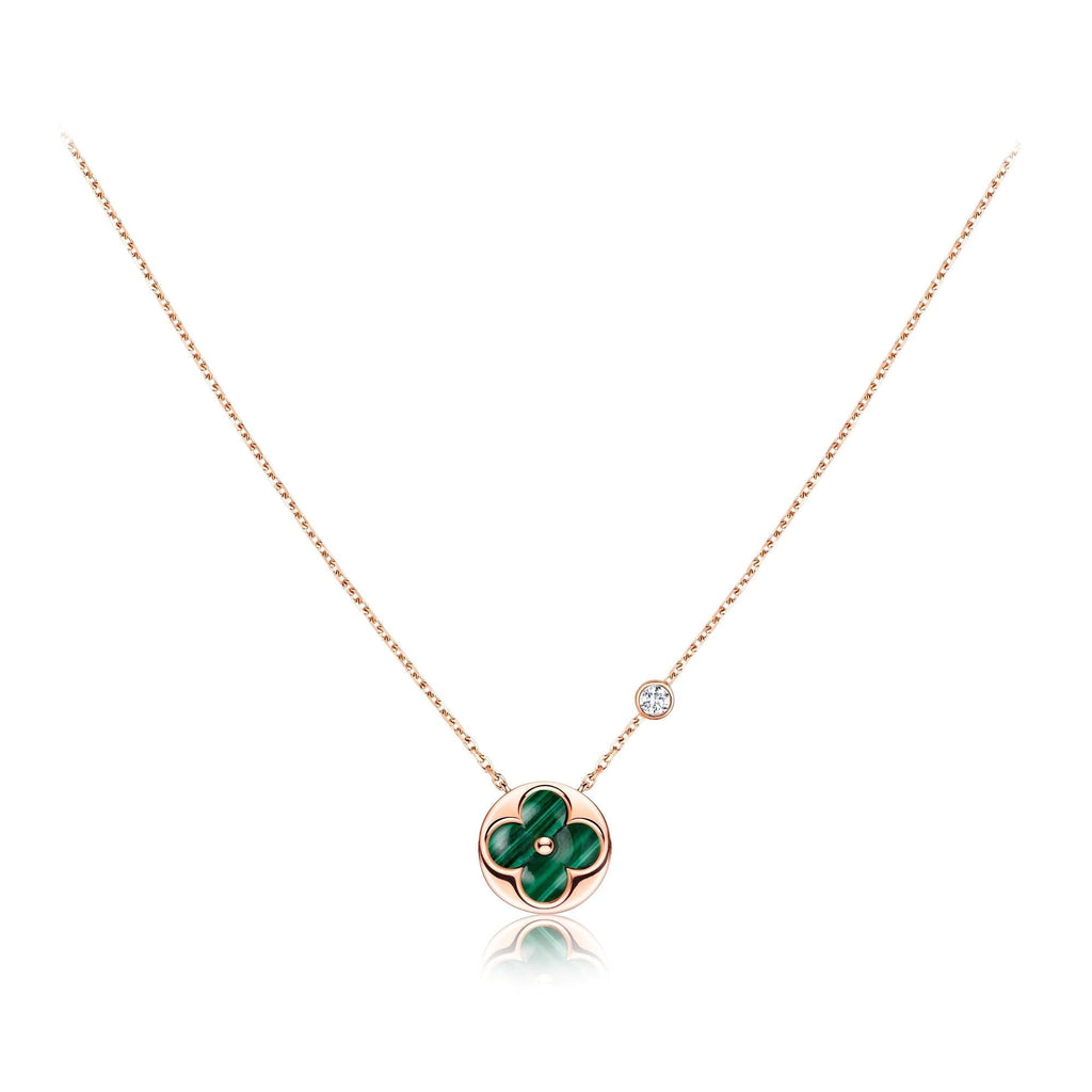 [Luxe] COLLIER PENDENTIF SOLEIL EN OR ROSE 1 DIAMANT
