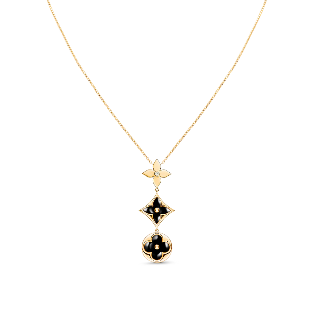 [Luxe] COLLIER ÉTOILE ET SOLEIL ONYX OR ROSE