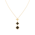 [Luxe] COLLIER ÉTOILE ET SOLEIL ONYX OR ROSE