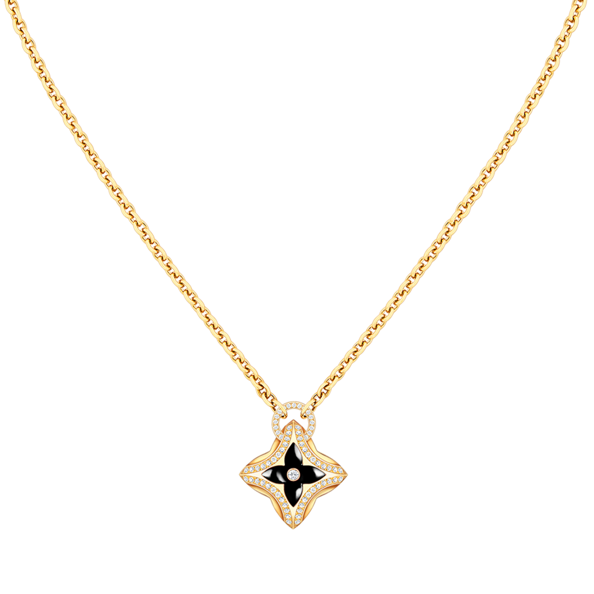 [Luxe]STAR PEDANT PINK GOLD DIAMOND NECKLACE