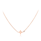 [Luxe]PENDENTIF BLOSSOM OR ROSE ET DIAMANT
