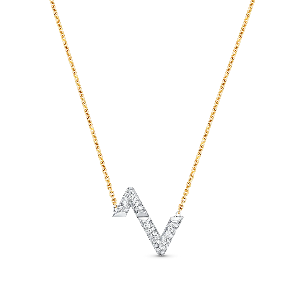 [Luxe]VOLT SILVER DIAMOND PEDANT NECKLACE