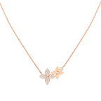 [Luxe] COLLIER STAR BLOSSOM OR ROSE DIAMANTS