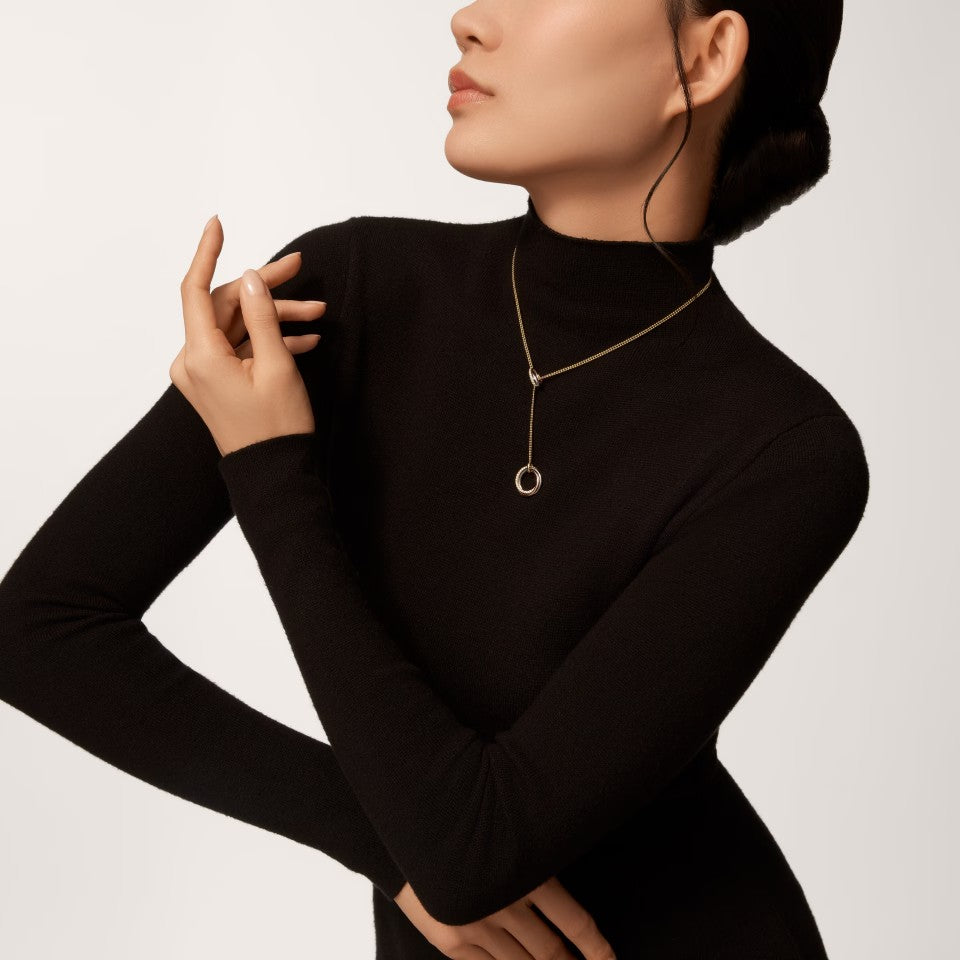 [Luxe Jewelry]TRINITY DIAMONDS NECKLACE