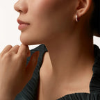[Luxe Jewelry]LOVE 3.3MM DANGLE HALF DIAMOND EARRINGS