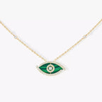[LUXE]Lucky Eye Diamond Necklace in Rose Gold and Turquoise