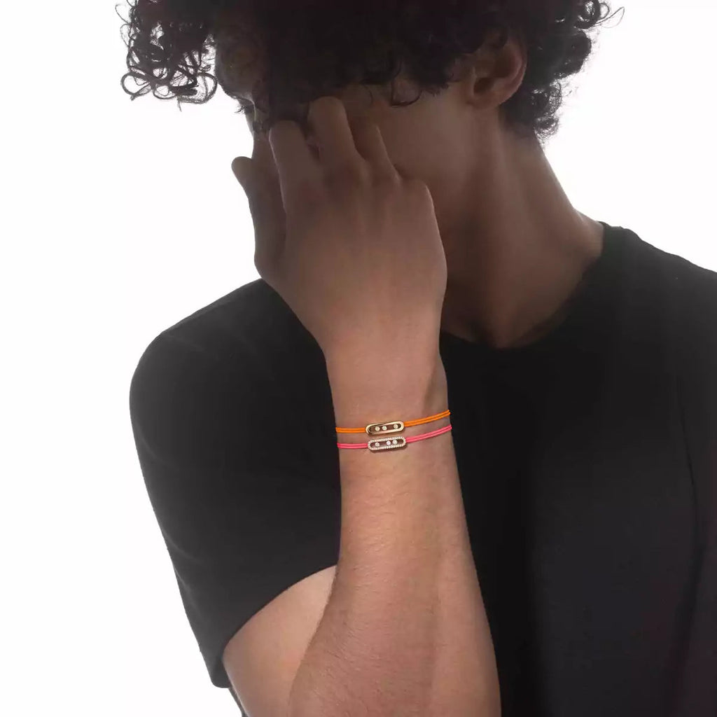 [LUXE]Messika Care(s) pink cord pavé bracelet