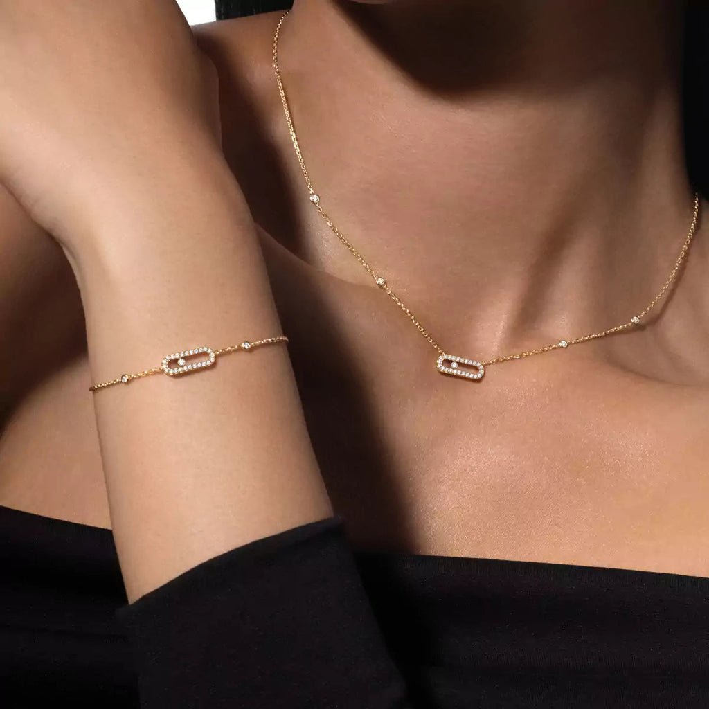 [LUXE]Diamond Necklace Move Uno