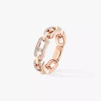 [LUXE]Move Link Pave_-Set Diamond Ring in Gold