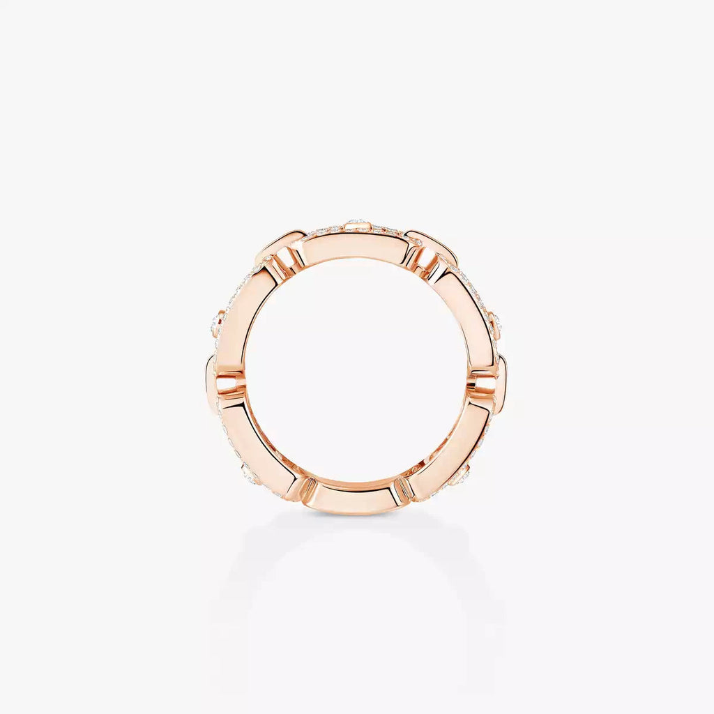 [LUXE]Move Link Pave_-Set Diamond Ring in Gold