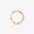 [LUXE]Move Link Pave_-Set Diamond Ring in Gold