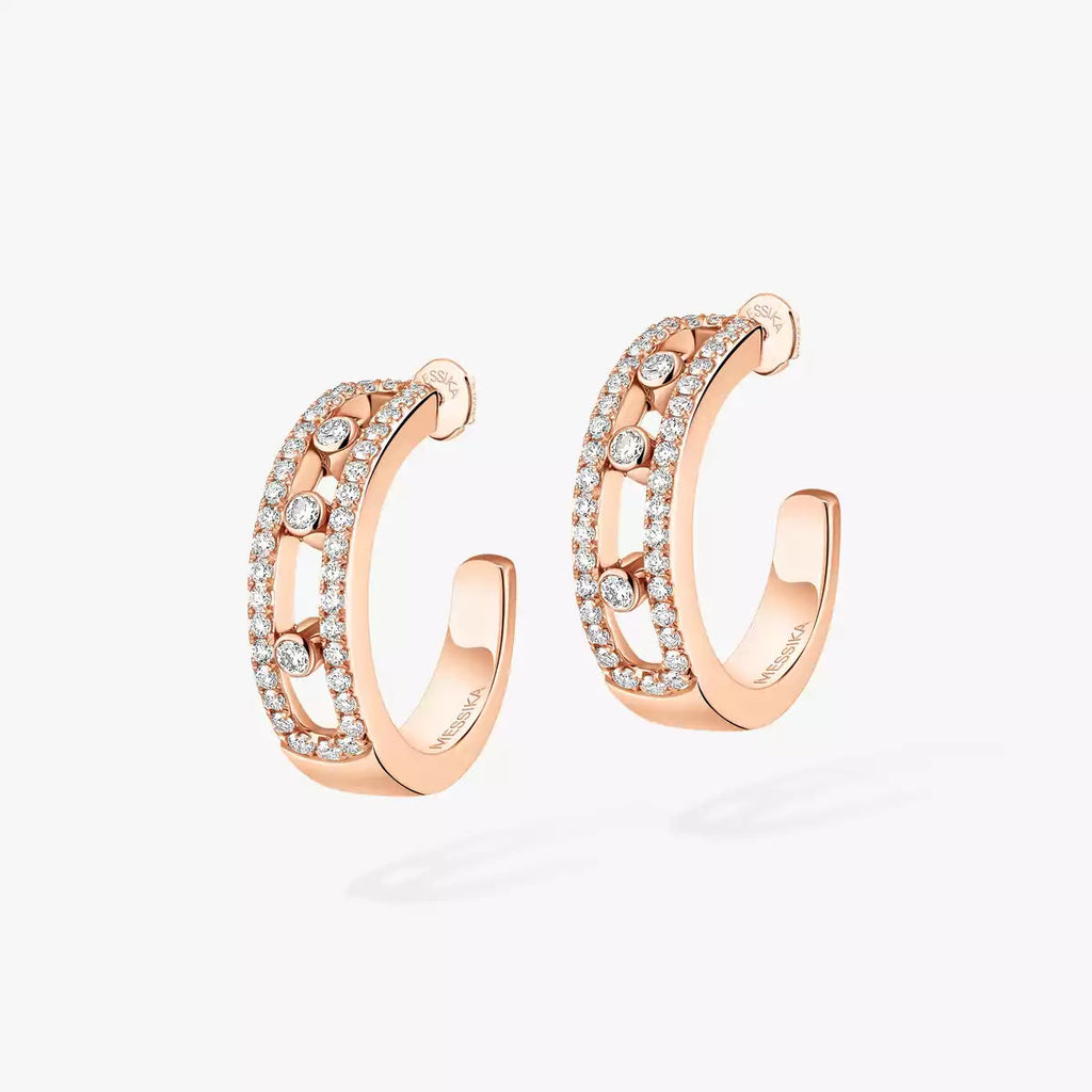 [LUXE]Diamond Pave_ Hoop Earrings Move