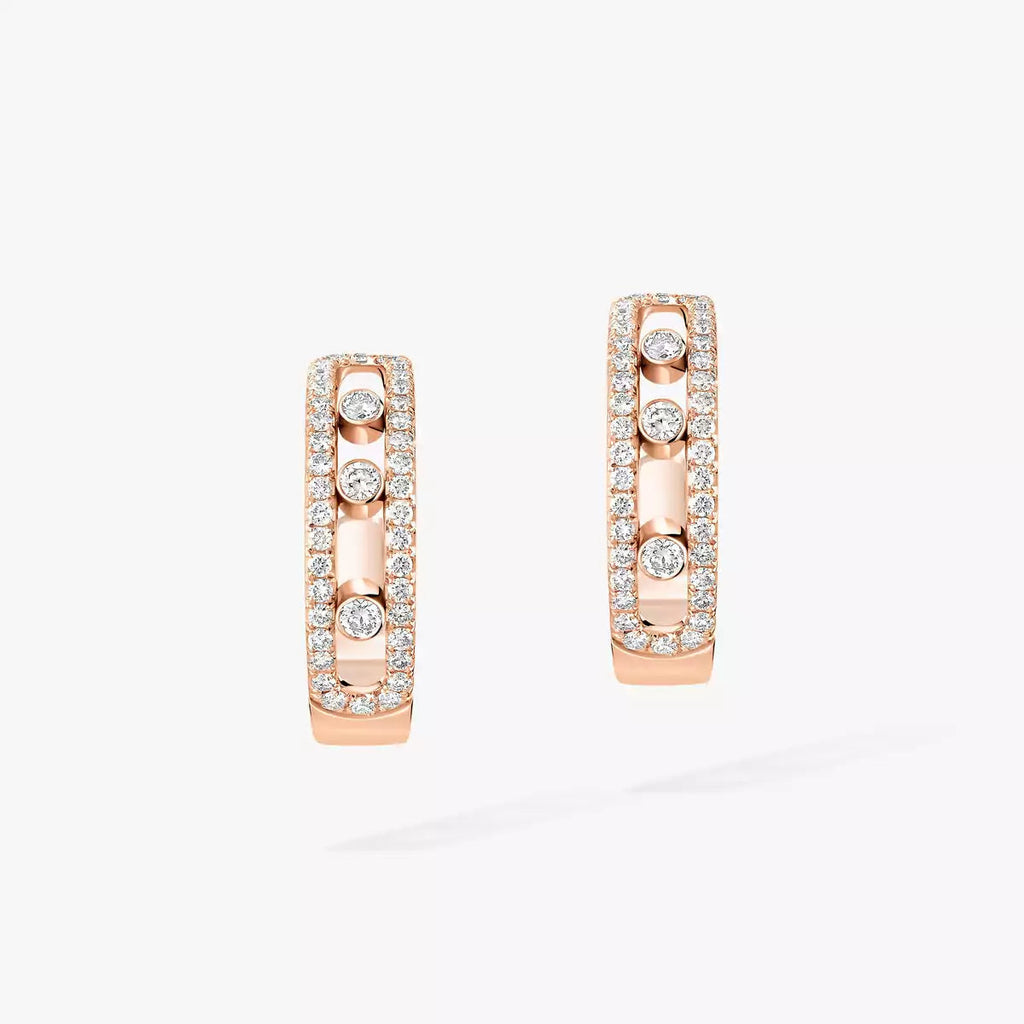 [LUXE]Diamond Pave_ Hoop Earrings Move